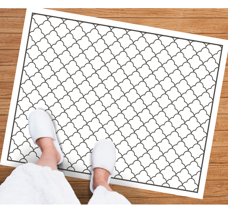 Lattice Pattern Overlay geometric rug - TenStickers