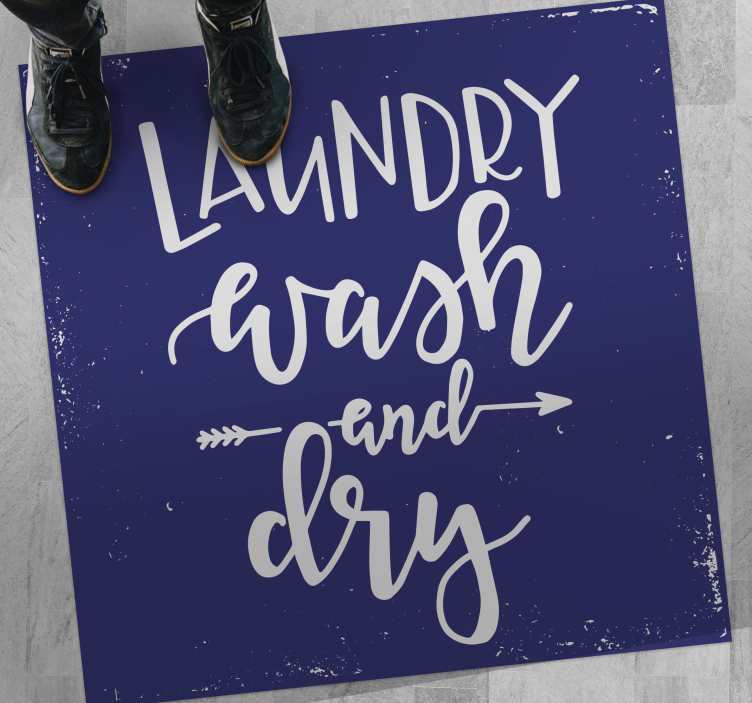 Laundry wash and dry custom rug - TenStickers