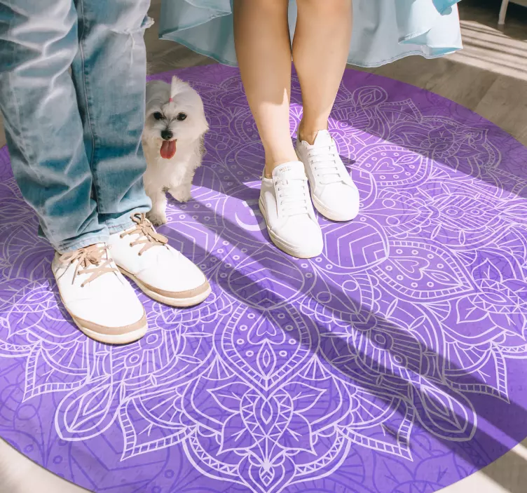 Lavender Pattern mandala rug - TenStickers