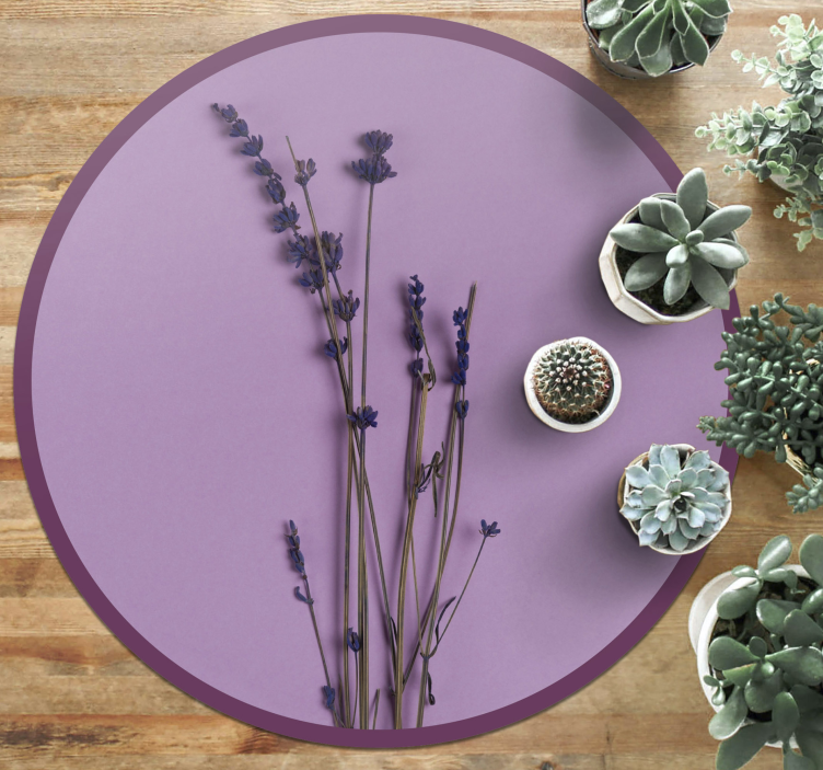 Lavender Silhouette floral rug - TenStickers