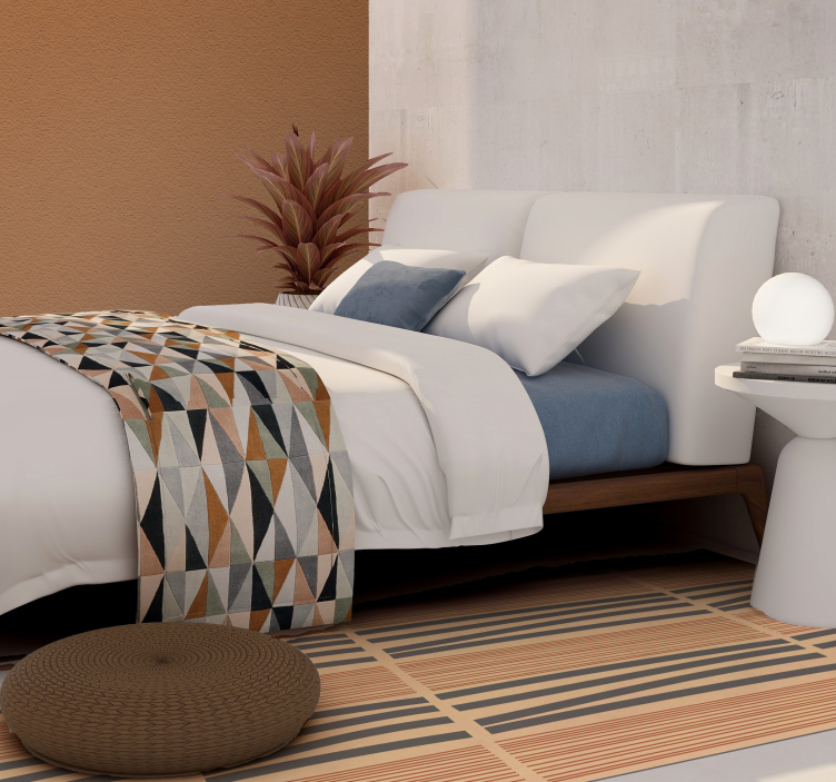 Layered striped elegance bedroom carpet - TenStickers