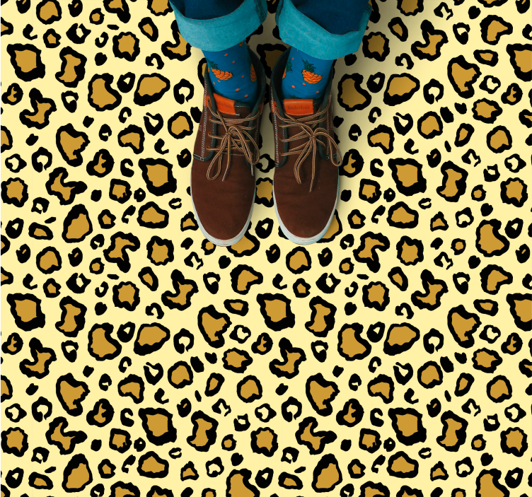 LEOPARD PATTERN PLAYFUL animal print rug - TenStickers