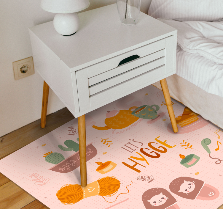 Let's hygge cozy design teenage bedroom rug - TenStickers
