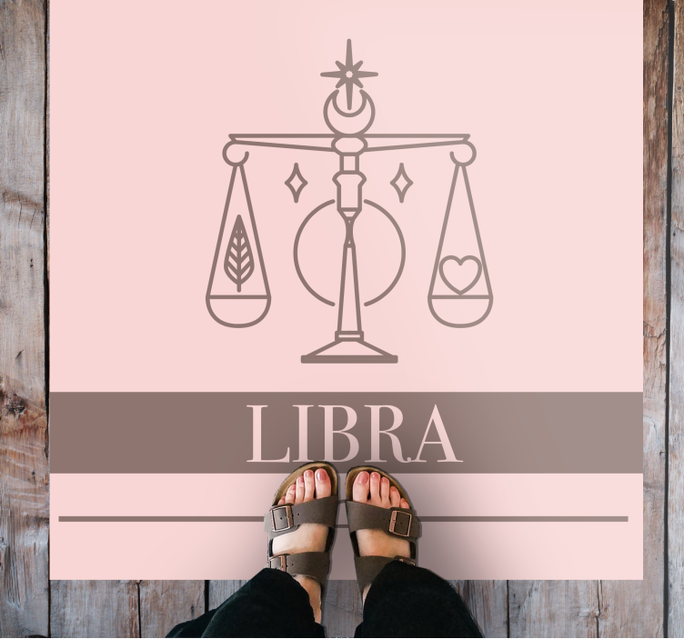 Libra Balance Design quote rug - TenStickers