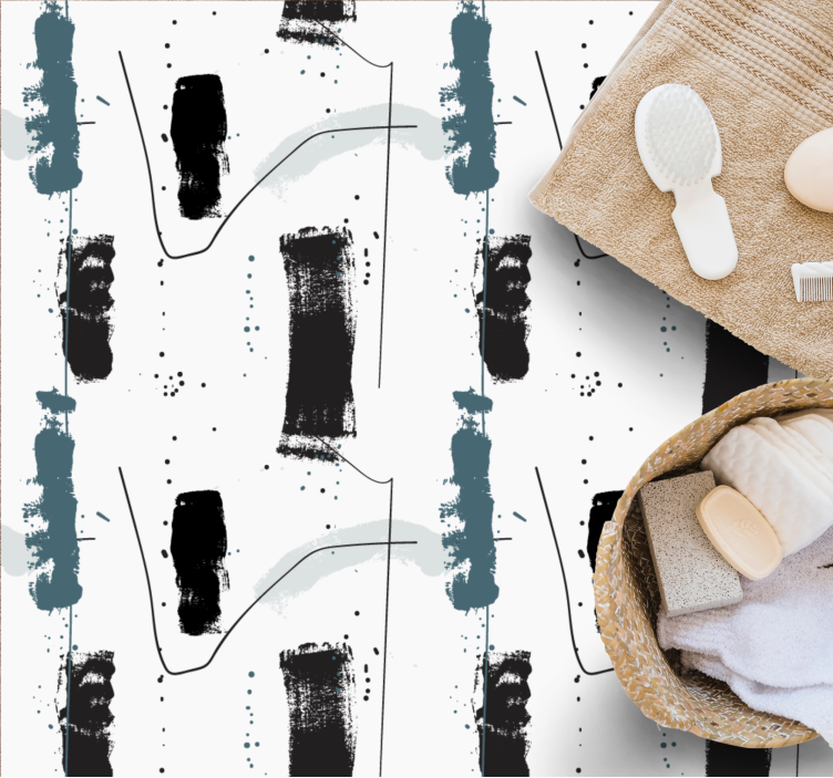 Linear Abstract Shapes minimalistic rug - TenStickers