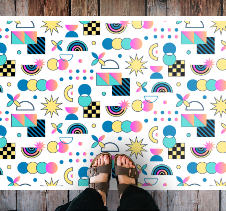 Lively elements geometric rug - TenStickers