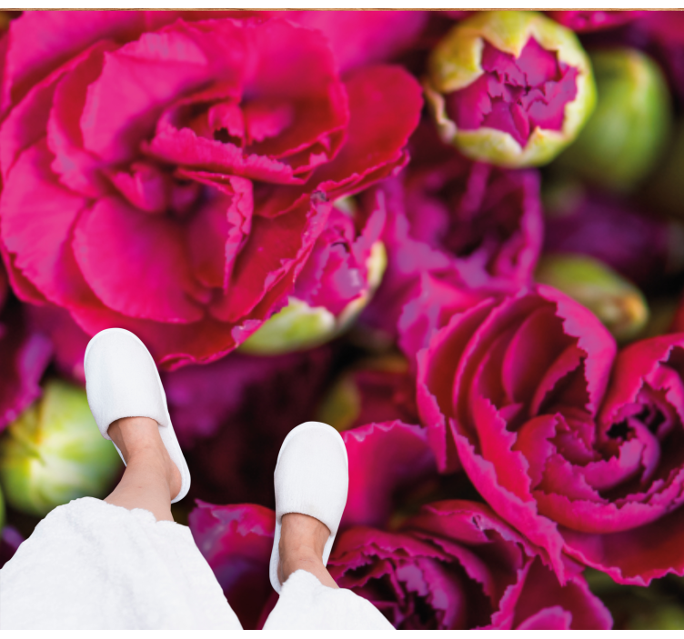 Lively Botanical Blossoms floral rug - TenStickers