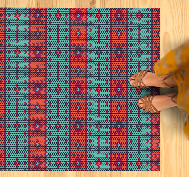 Lively Geometric Motif ethnic rug - TenStickers