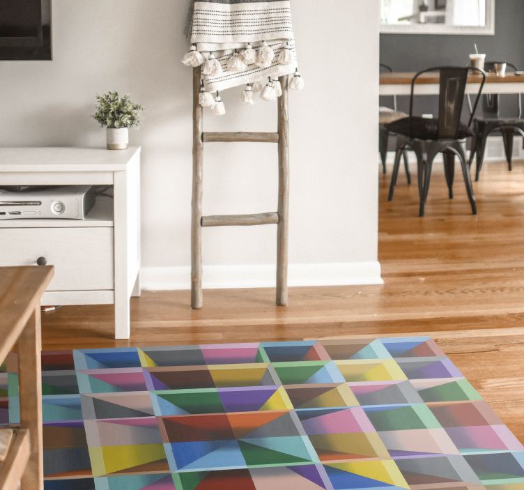 Lively geometry living room rug - TenStickers