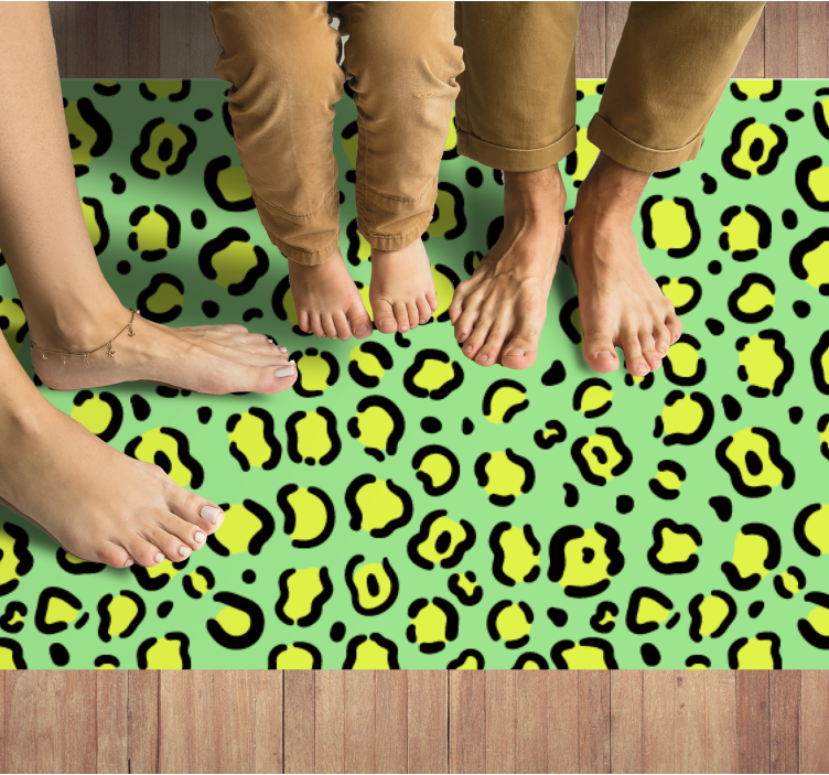 Lively Leopard Pattern animal print rug - TenStickers