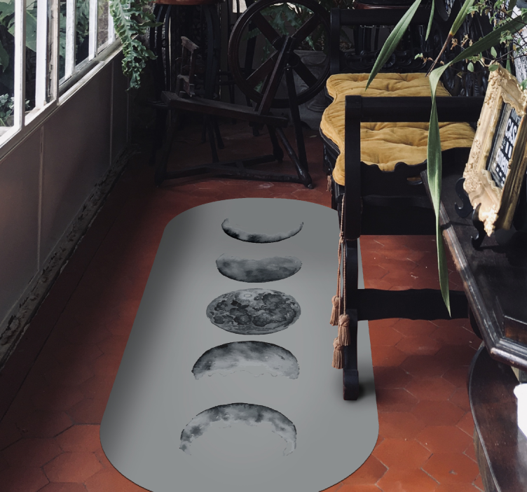 Lunar Phase Sequence nature rug - TenStickers