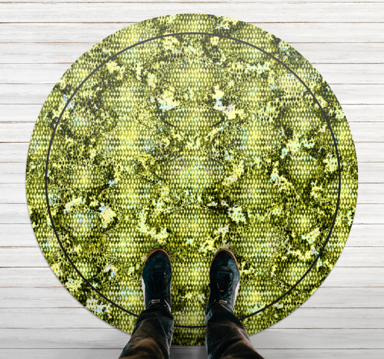Animal print rug in reptile green skin - TenStickers