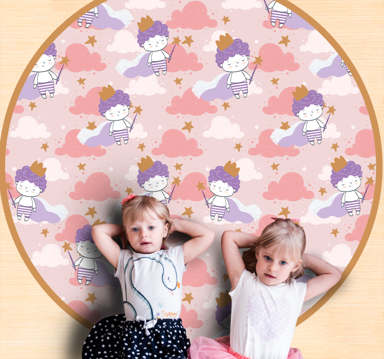 Magic Cloud Kingdom kids carpet - TenStickers