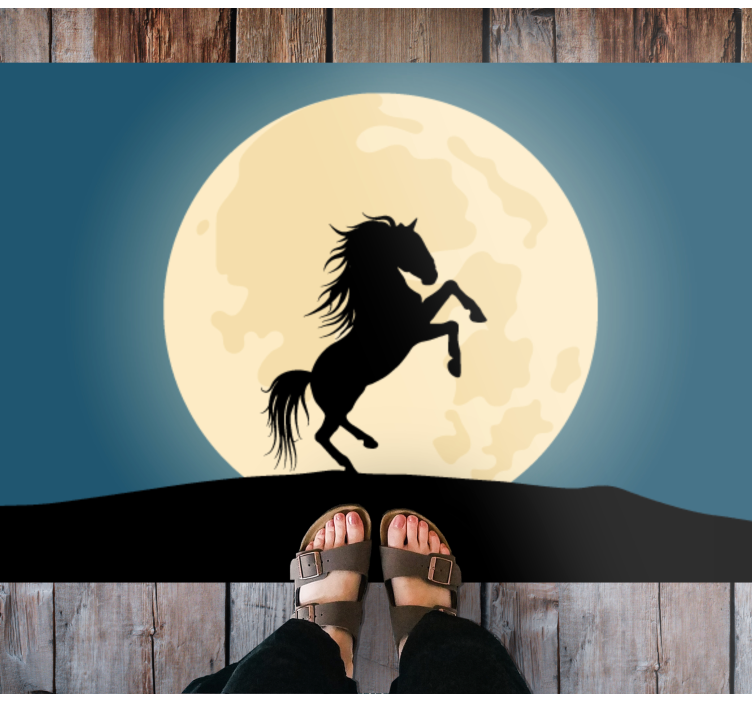 Majestic Horse Silhouette kids rug - TenStickers