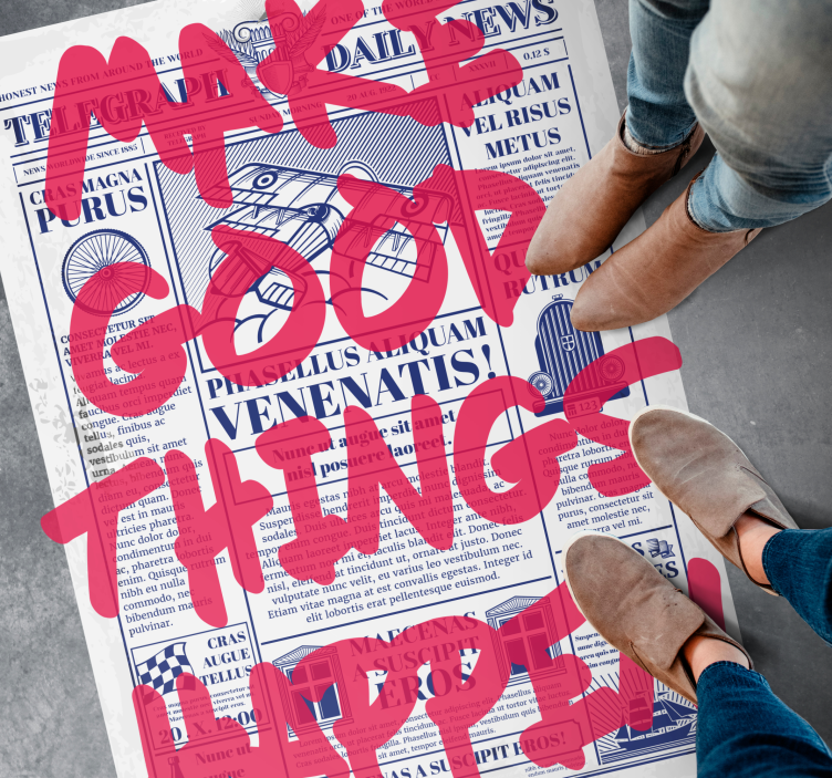Make Good Things quote rug - TenStickers
