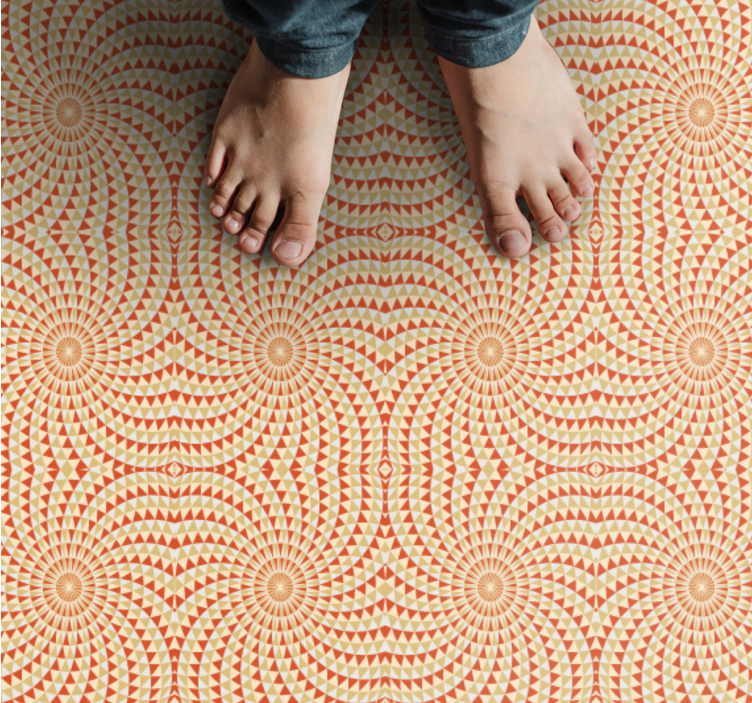 Mandala Pattern Detail mandala rug - TenStickers