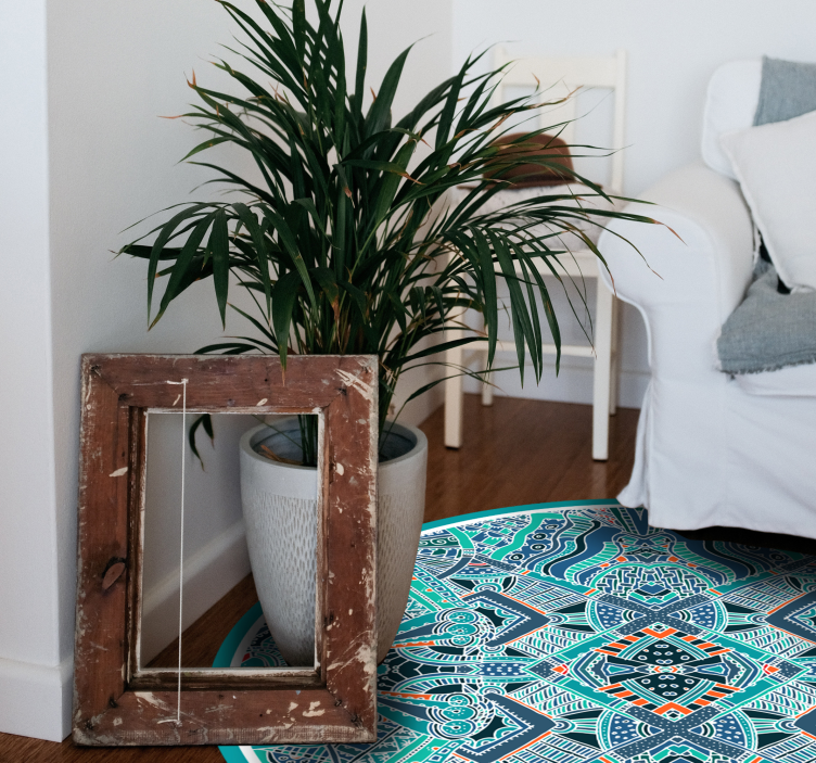 Mandala rug of circular harmony - TenStickers