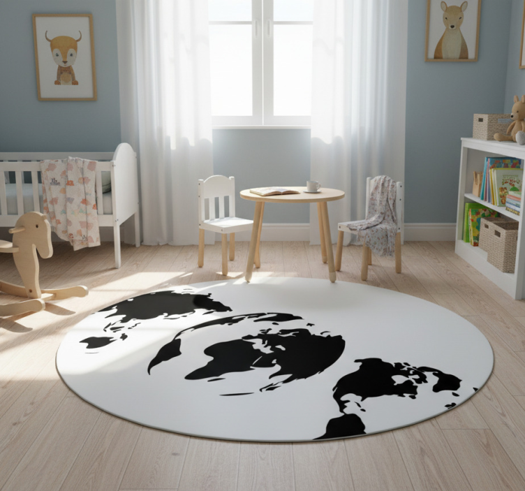 Map rug 3 earth maps of each continent - TenStickers