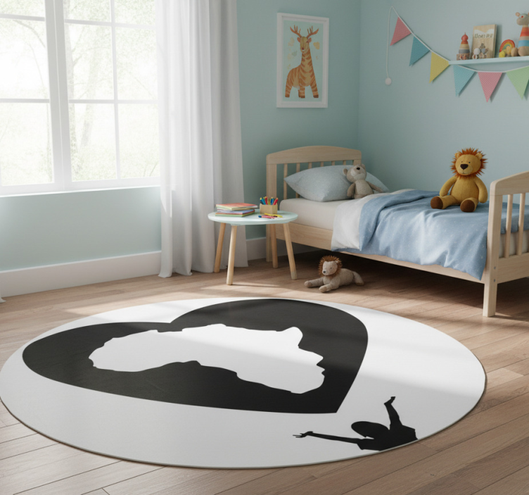 Map rug african love charity vinyls - TenStickers
