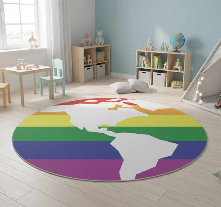 Map rug gay world adhesive - TenStickers