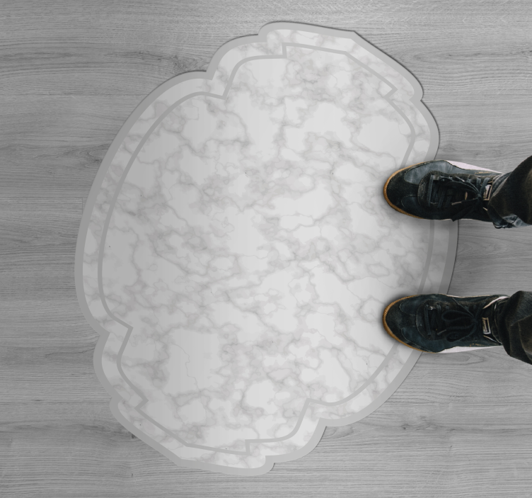 Marble rug in cloud shape - TenStickers