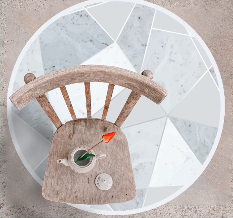 Marble rug in geometric design - TenStickers