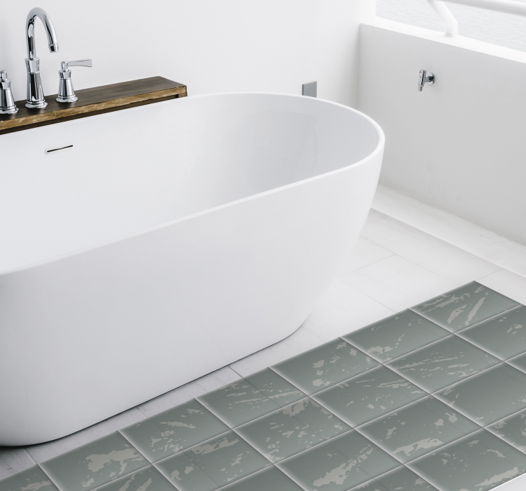 Marbled Tile Effect bathroom mat - TenStickers