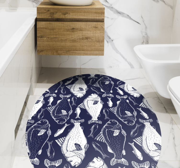 Marine Fish Pattern animal mat - TenStickers