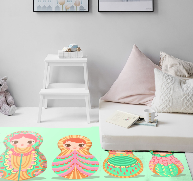 Matryoshka Patterns kids rug - TenStickers