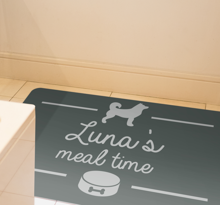 Meal time for your pet animal vinyl rug - TenStickers