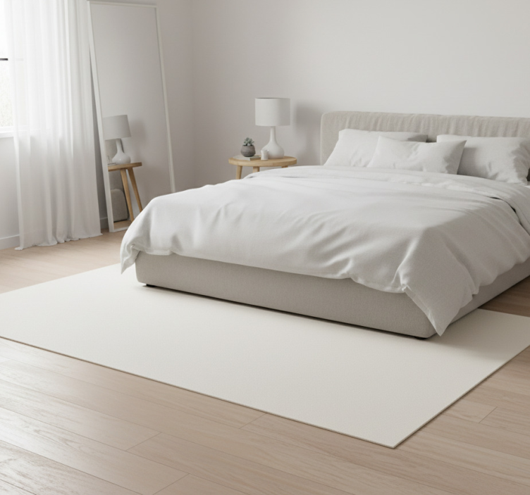 Minimalistic rug rectangular cloud dancer - TenStickers