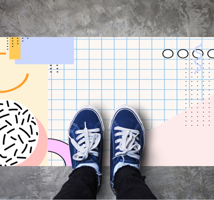 Modern abstract geometric rug - TenStickers