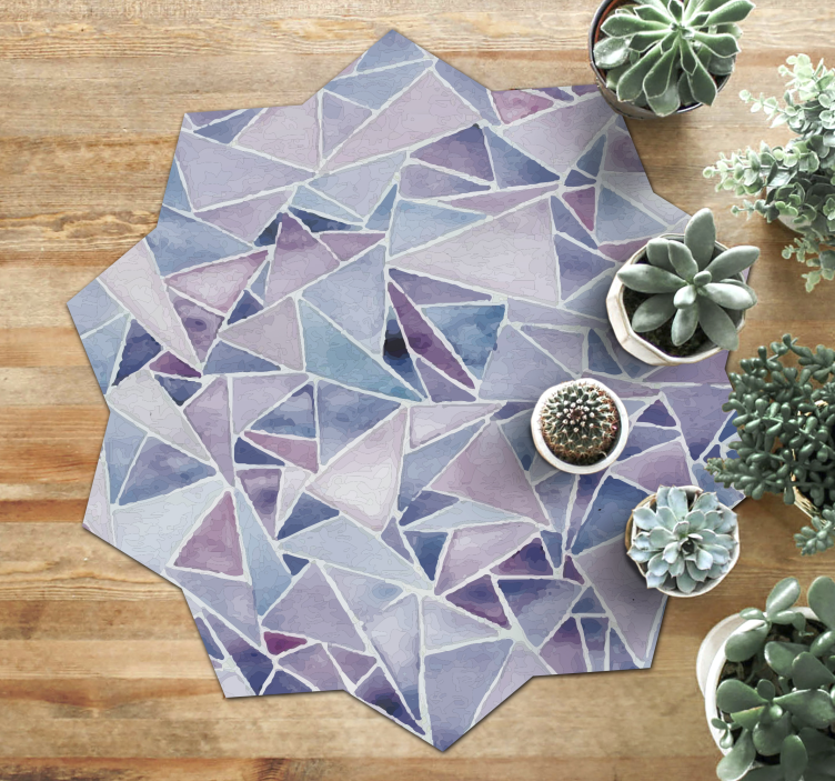 Modern Geometric Arrangement mosaic rug - TenStickers