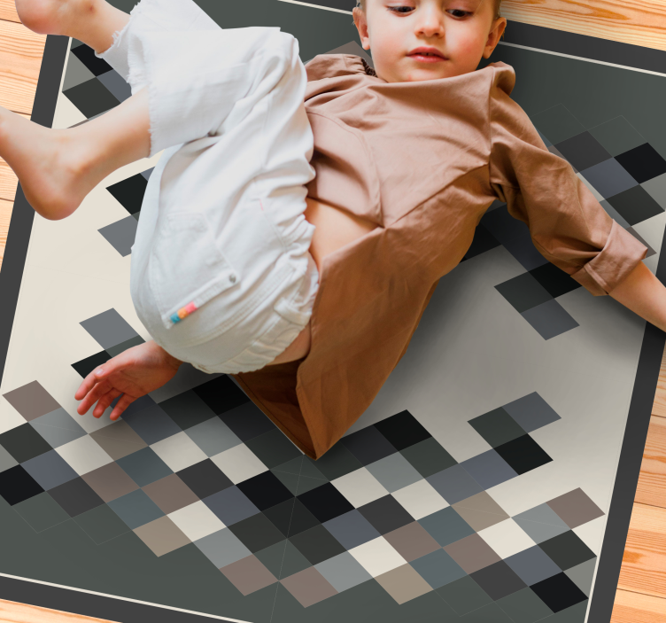 Modern Square Pattern geometric rug - TenStickers