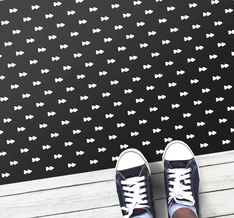 Monochrome Bowties stripes rug - TenStickers
