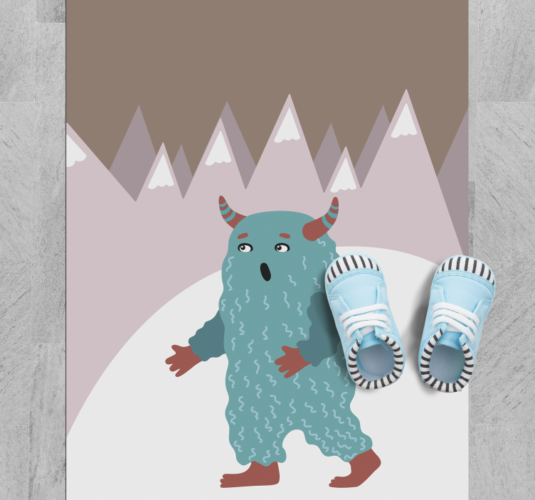 Nordic monster character kids rug - TenStickers