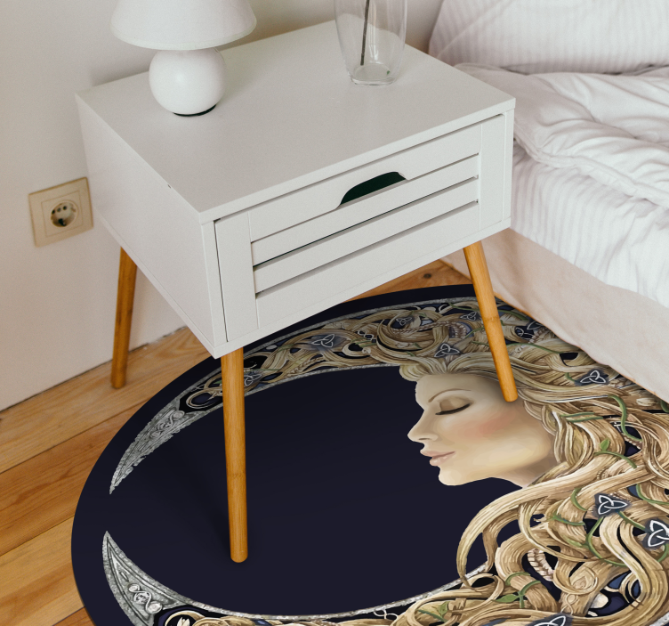 Moon art bedroom rug mystical - TenStickers