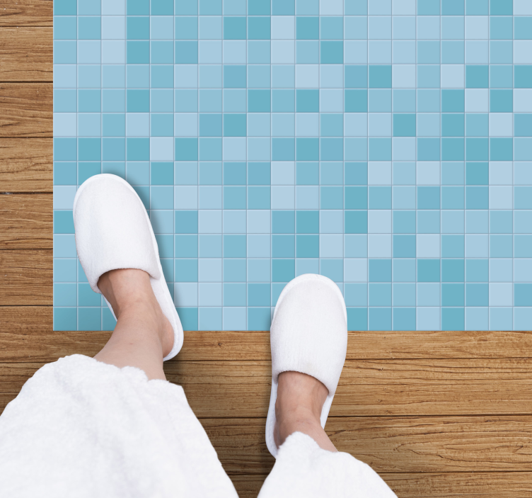 Mosaic Aqua Tiles tile carpet - TenStickers