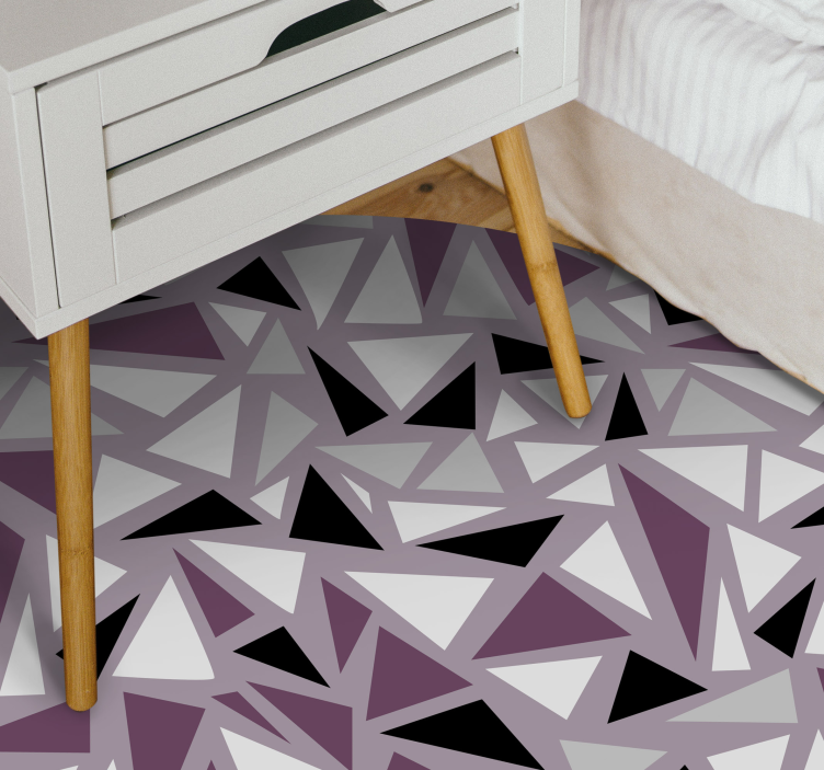 Mosaic purple mosaic floor tiles - TenStickers