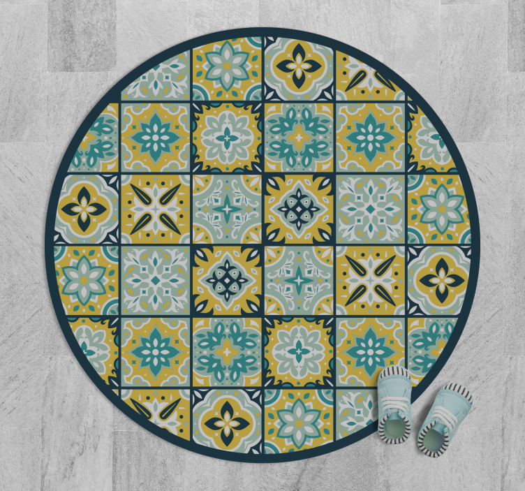 Mosaic rug circular design - TenStickers