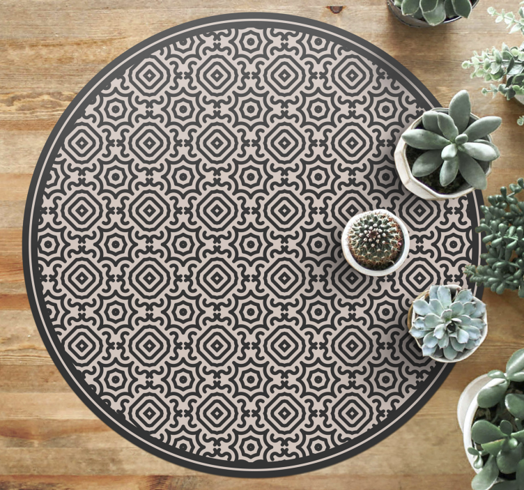 Mosaic rug classic patterned round - TenStickers