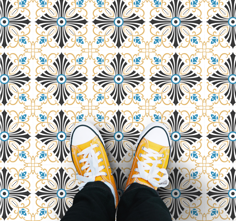 Mosaic rug in elegant mosaic style - TenStickers