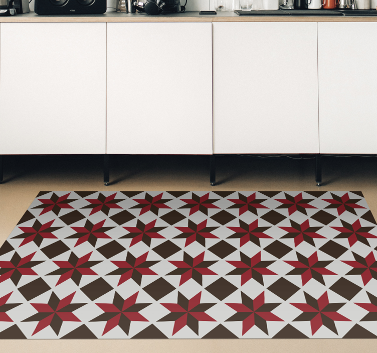 Mosaic rug star pattern mosaic - TenStickers