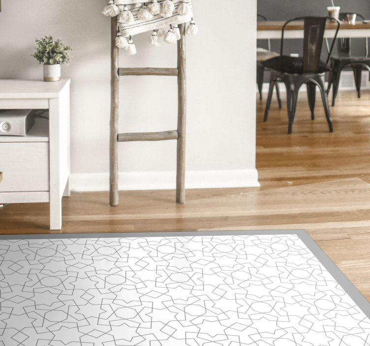 Mosaic rug with elegant geometric patterns - TenStickers