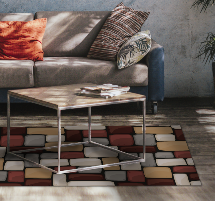 Mosaic Surface Mixture texture rug - TenStickers