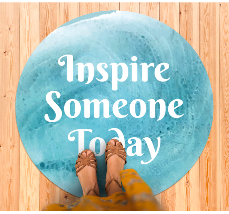 Motivate Someone Today quote rug - TenStickers