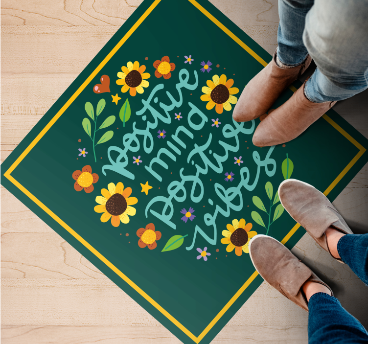 Motivational quote beautiful colors custom rug - TenStickers