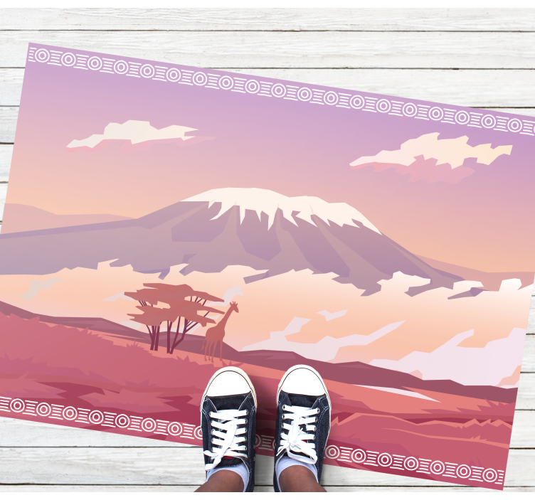 Mountain Sunset Scenery nature rug - TenStickers