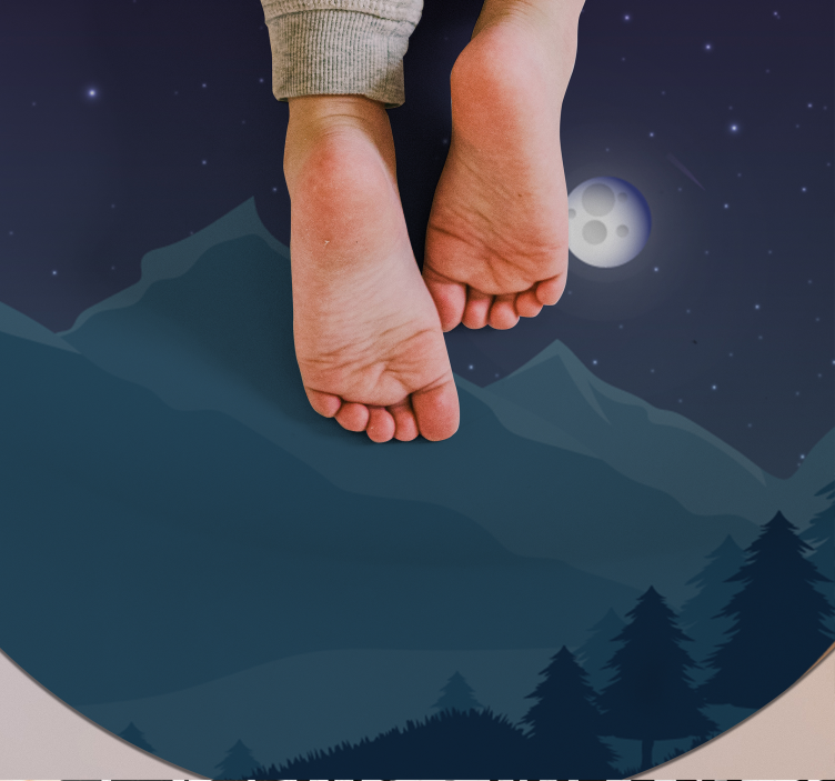 Mountainous Nightfall nature rug - TenStickers