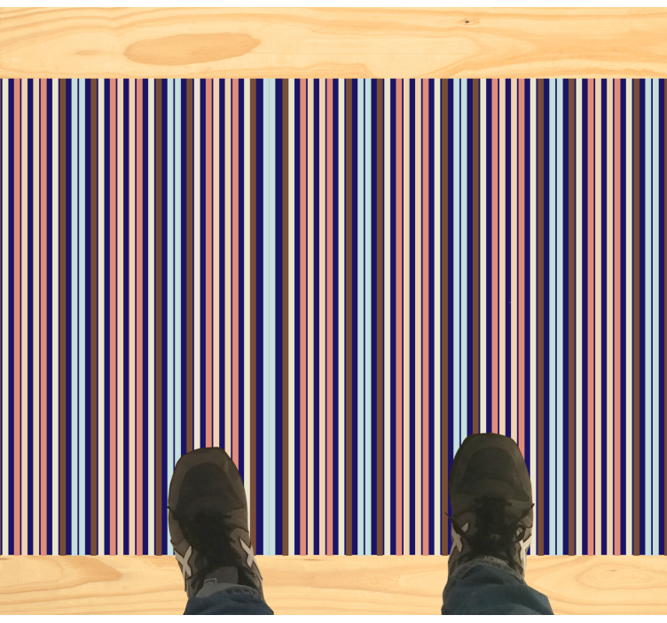 Multicolored pattern stripes rug - TenStickers
